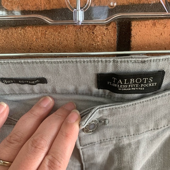 Talbots Light Gray Boyfriend Jeans - Picture 3 of 5